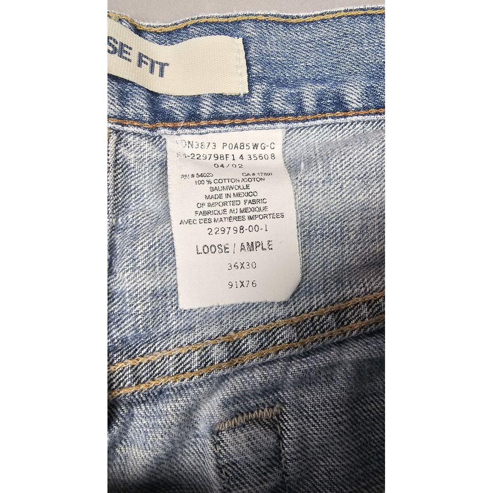 Gap Jeans Mens 36x30.‎ Vintage Blue Loose Fit Light Wash Y2k Denim. - Picture 2 of 7